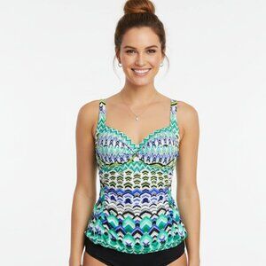 La Blanca Print Tankini Contour Swim Bathing Suit Top 12